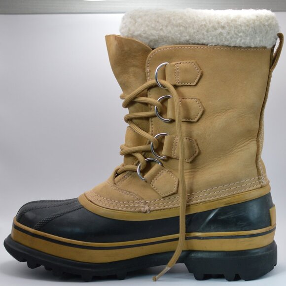 Kids Sorel Tan Caribou Winter Boots Size 6 - Picture 3 of 6